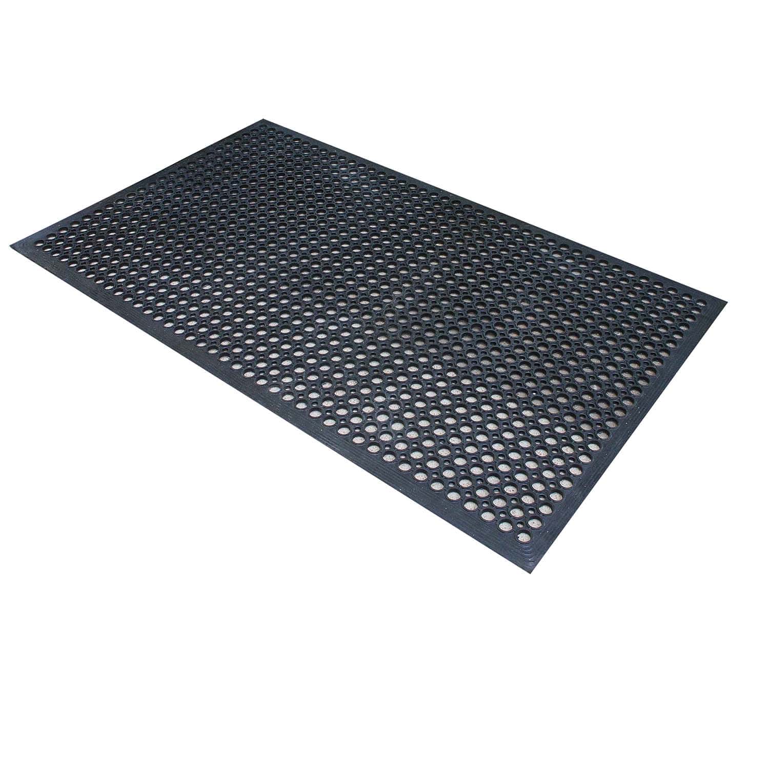 Buffalo Tools Indoor/Outdoor Durable Anti-Fatigue 36 in. x 60 in. Industrial Commercial Restaurant Rubber Floor Mat in Black (50-Pack)
