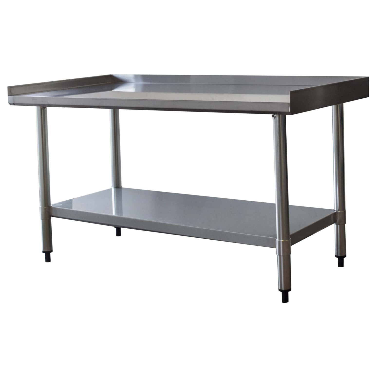 Upturned Edge Stainless Steel Work Table