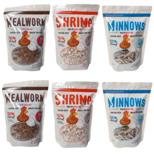 6 Packs - 2 Each Mealworms/Shrimp/Minnows 10 oz Bags